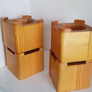 Bed risers wooden 4.25" blocks set of 4